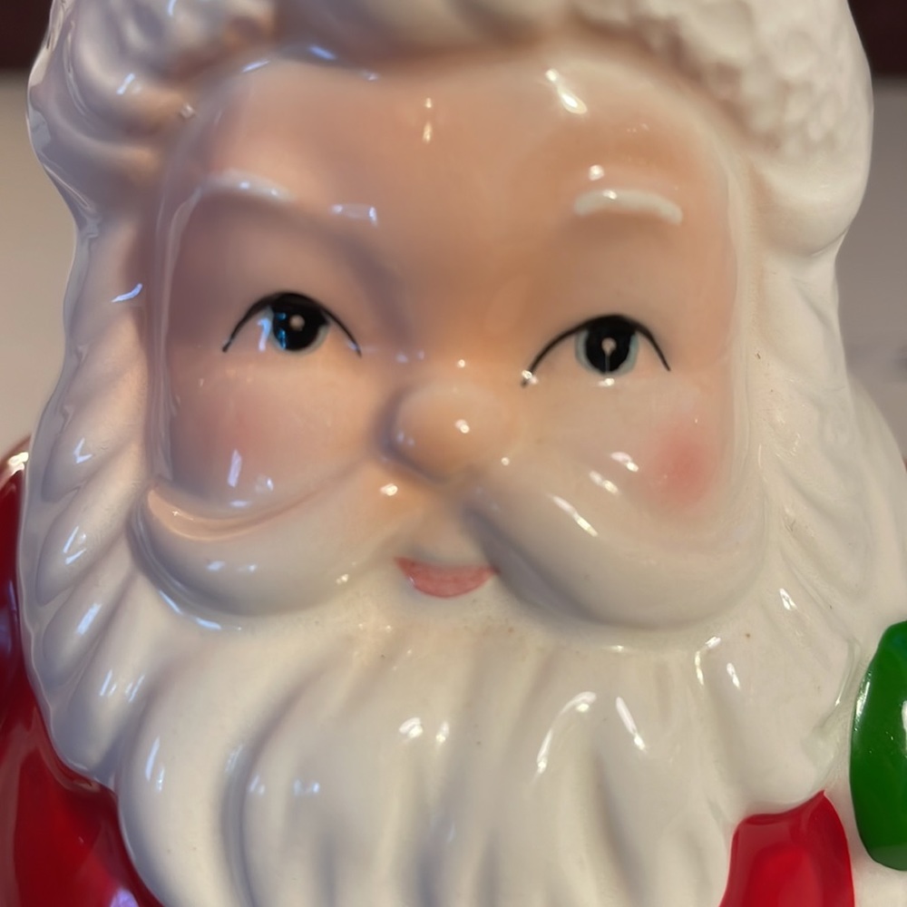 Lefton vintage China 1986 Hand-painted Santa napkin holder
